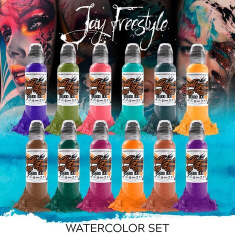 Тату краска Jay Freestyle - Watercolor Ink SET