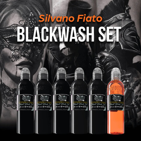 Тату краска Silvano Fiato - BlackWash SET