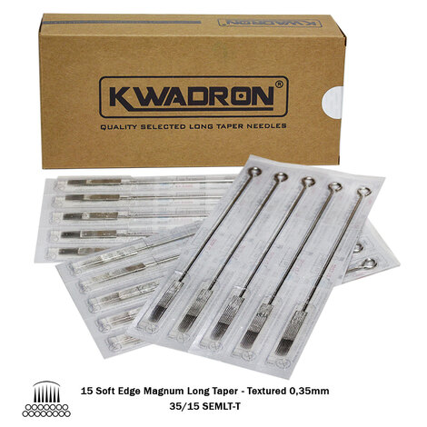 Тату иглы KWADRON Soft Edge Magnum 35/15 Textured Long Taper