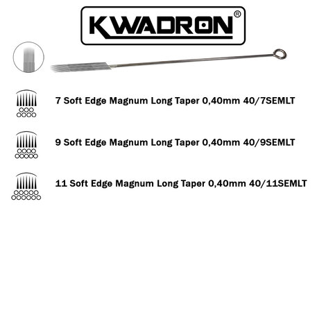 Тату иглы KWADRON Soft Edge Magnum 40/07 Long Taper