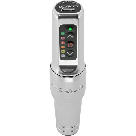 Машинка для татуажа Microbeau Flux Mini PMU Silver (3.0мм) - 2 аккумулятора