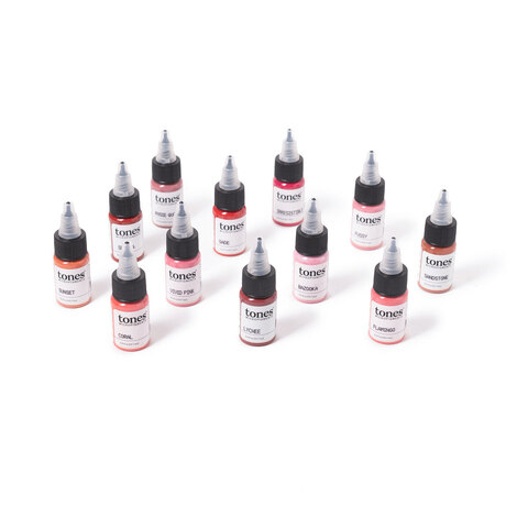 Пигмент для татуажа Tones Micropigments - Lips Complete Set (14 пигментов)