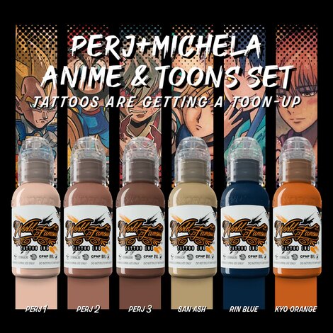 Тату краска Perj-Michela Anime & Toons - набор