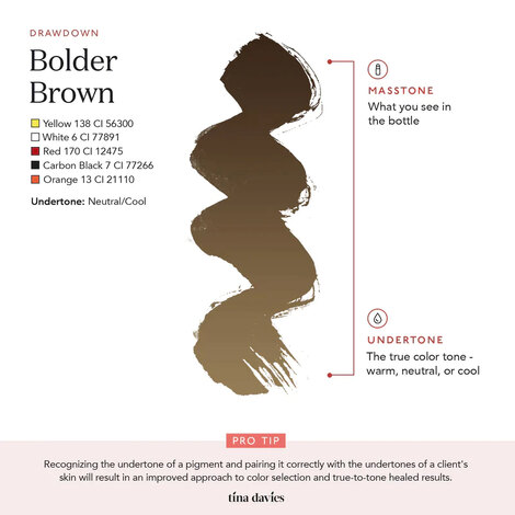 Пигмент для татуажа Tina Davis - Bolder Brown