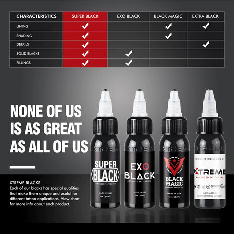 Тату краска Xtreme GO2 BLACK - Super Black
