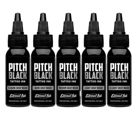 Тату краска Pitch Black Gray Wash Set