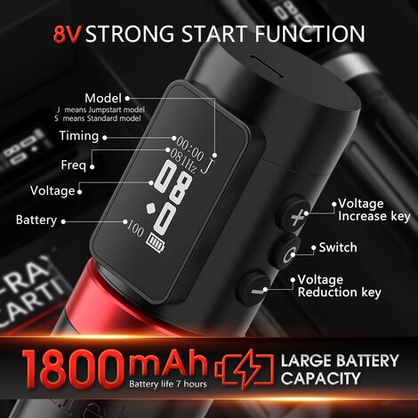 Тату машинка Knight Wireless (Black)