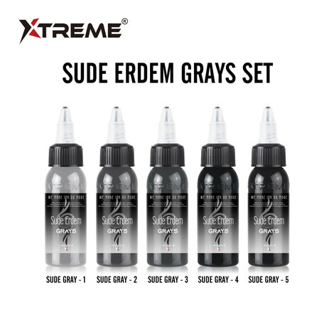 Тату краска Xtreme Sude Erdem 5 Gray Set
