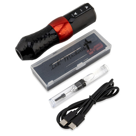 Тату машинка COBRA Devilish Red Limited Edition 1 Powerpack (37мм)