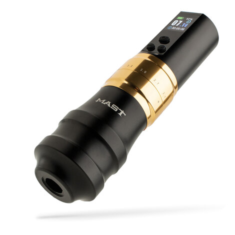 Тату машинка Fold 2 Pro Wireless - Black-Gold (+ держатель 45мм)