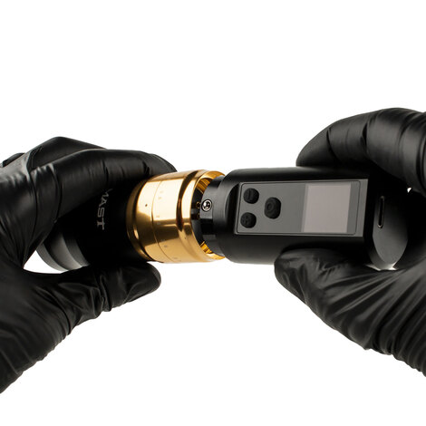 Тату машинка Fold 2 Pro Wireless - Black-Gold (+ держатель 45мм)