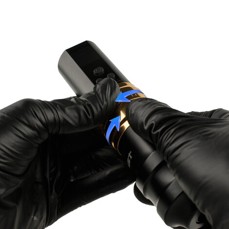 Тату машинка Fold 2 Pro Wireless - Black-Gold (+ держатель 45мм)