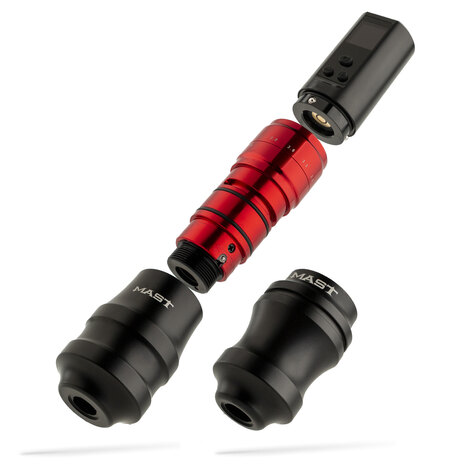 Тату машинка Fold 2 Pro Wireless - Black-Red (+ держатель 45мм)
