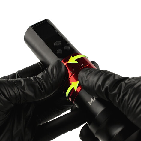 Тату машинка Fold 2 Pro Wireless - Black-Red (+ держатель 45мм)