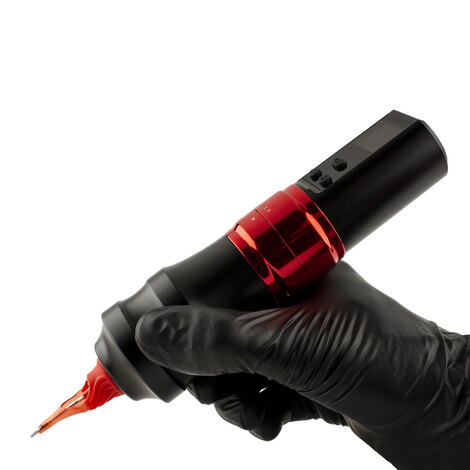 Тату машинка Fold 2 Pro Wireless - Black-Red (+ держатель 45мм)