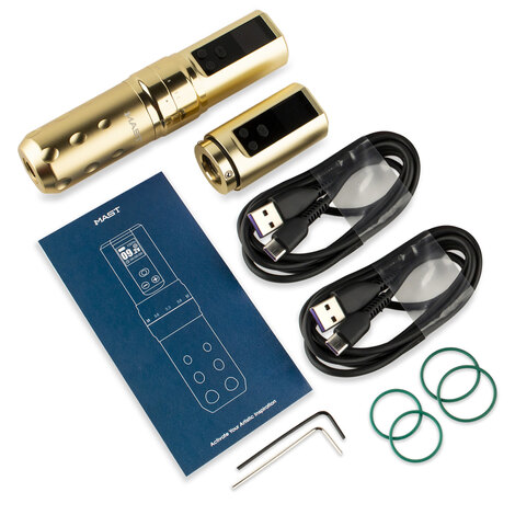 Тату машинка Fold 2 Pro Wireless - Gold (+ аккумулятор)