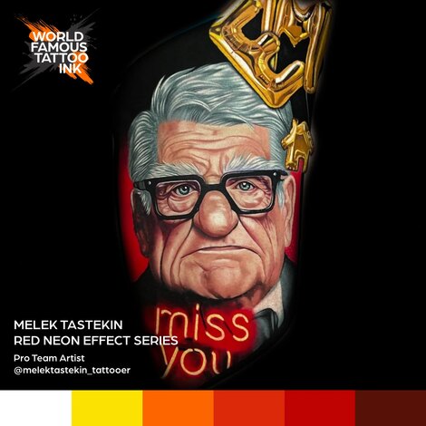 Тату краска Melek Tastekin Red Neon Effect Series Set
