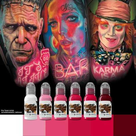 Тату краска Melek Tastekin Pink Neon Effect Series
