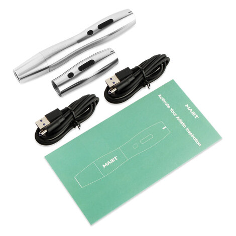 Машинка для татуажа Беспроводная Mast P20 + аккумулятор - 2.5mm (Silver)
