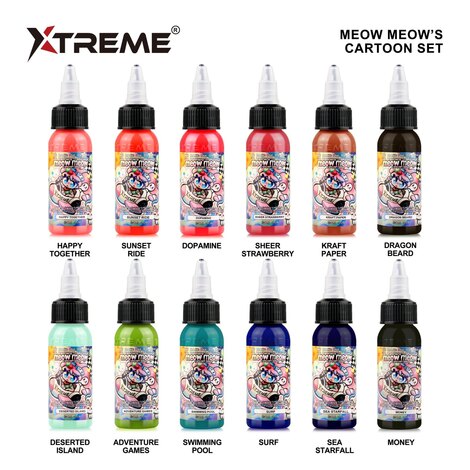 Тату краска Xtreme Meow Meow Cartoon Set