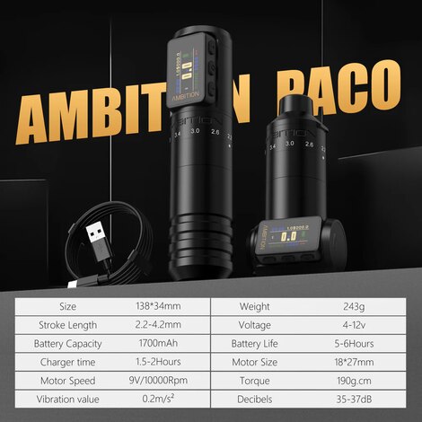 Тату машинка Paco 2 (2.2 mm - 4.2 mm)