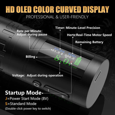 Тату машинка C1 Adjustable Black (2.0мм - 4.2мм)