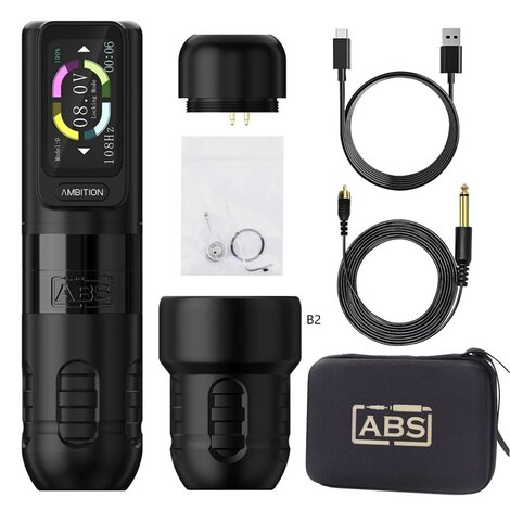 Тату машинка ABS Zetton 2400мАч (3.5мм - 4.0мм) - Black