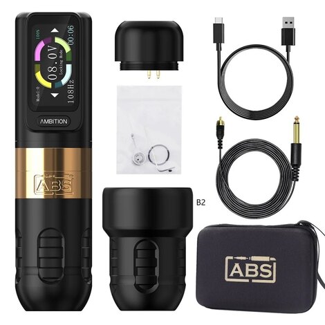 Тату машинка ABS Zetton 2400мАч (3.5мм - 4.0мм) - Gold