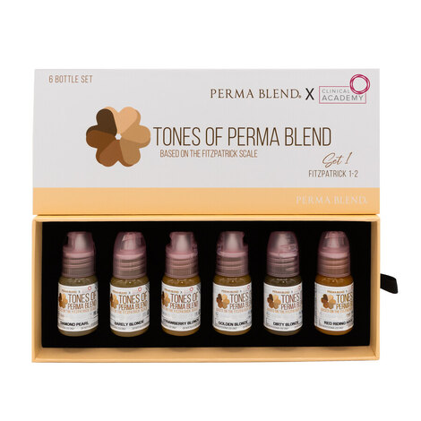 Пигмент для татуажа TONES OF PERMA BLEND - FITZPATRICK 1-2 SET 1